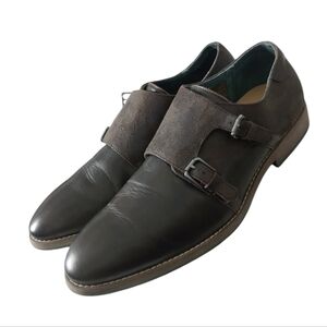 Robert Wayne Thane Distressed Brown Leather Monk Strap Men's Loafer Shoes 13D‎